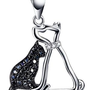 Kids Sterling Silver Cat x Dog Pendant